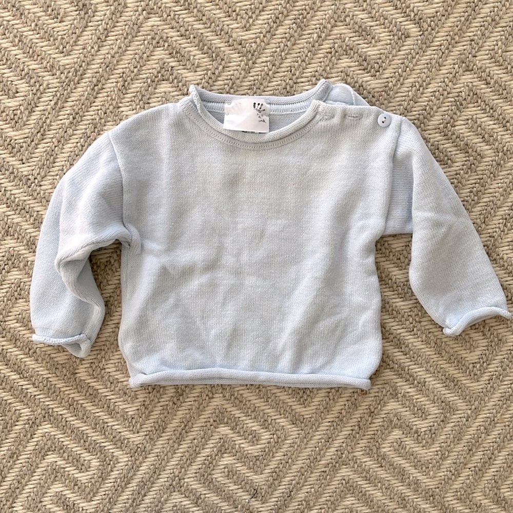 Light Blue Cotton Sweater 6M